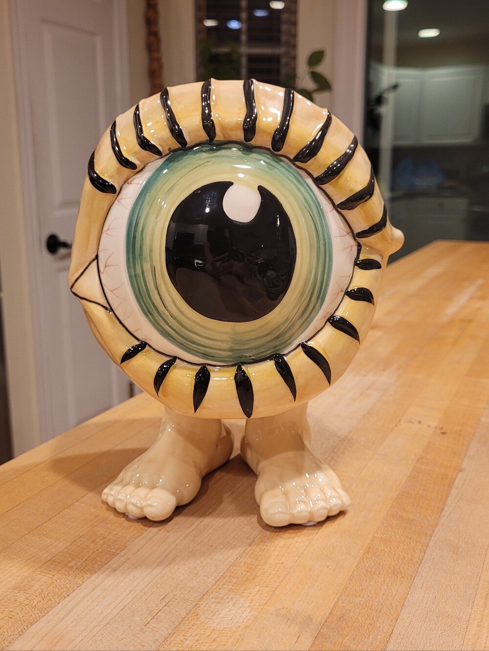 Blue Sky Clayworks Ceramic Eyeball Candy Bowl Dish - Halloween Figurine